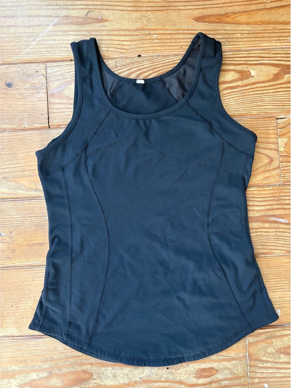 Lululemon Women’s Black Athletic Tank Top Size 8 Scoop Neck